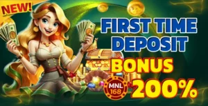 first time deposit bonus 200%